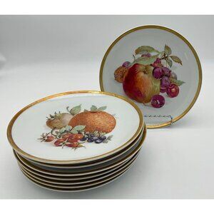 PMR Bavaria Jaeger & Co. Golden Crown E&R Orchard Pattern Salad Plates Set Of 8